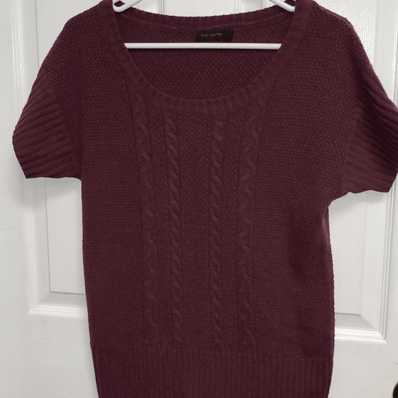 The Limited purple short sleeved sweater - Picture 1 of 8